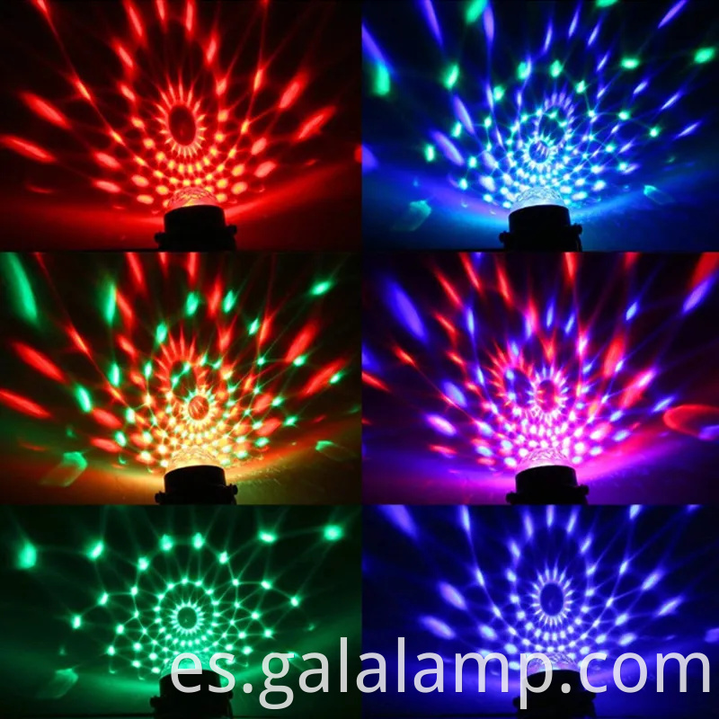 Control remoto Voz controlada LED Crystal Magic Ball RGB Festive Disco Stage Flights de proyección de Navidad